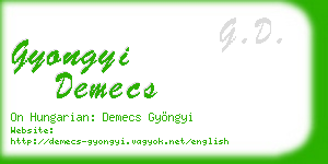gyongyi demecs business card